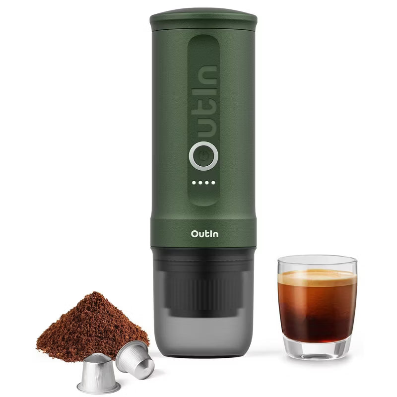 Nano Portable Electric Espresso Machine with Universal Coffee Stand – Teal