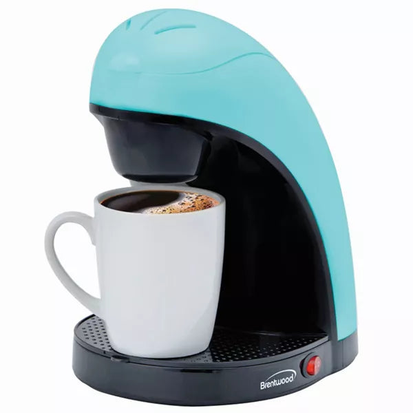 Single-Serve Coffee Maker – ingle Serve Coffee Maker with Porcelain Mug – Blue