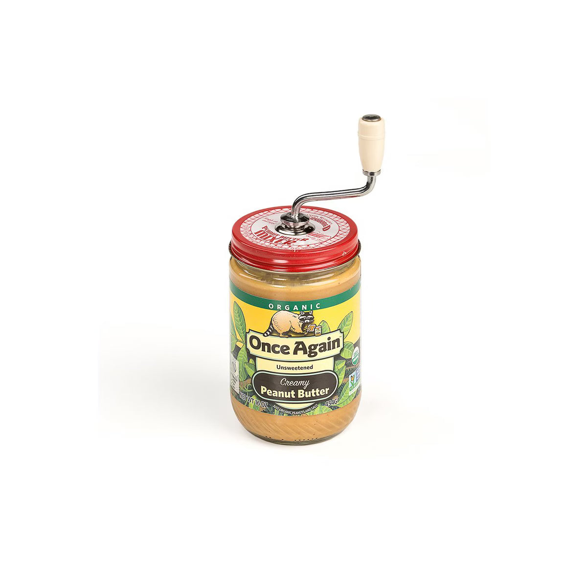 Mixer – Peanut Butter Stirrer for 16 oz Jars – Silver