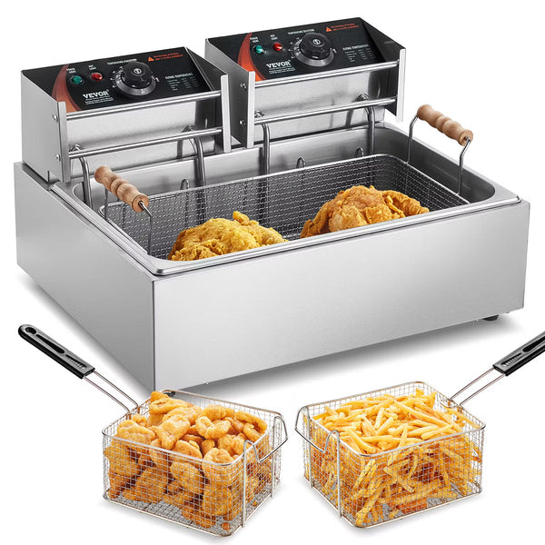 Deep Fryer – Deep Fryer, 3000W Electric Turkey Fryer with 3 Baskets – Silver