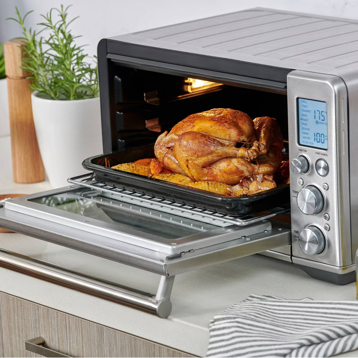 Toaster Oven – Smart Oven Air Fryer: , 1800W – Silver