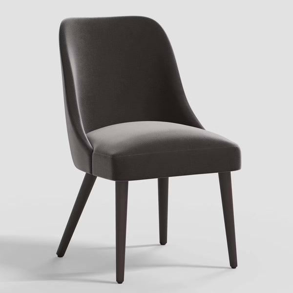 Dining Chair – Culinvaro Geller Modern Dining Chair in Classic Velvet Light Grey