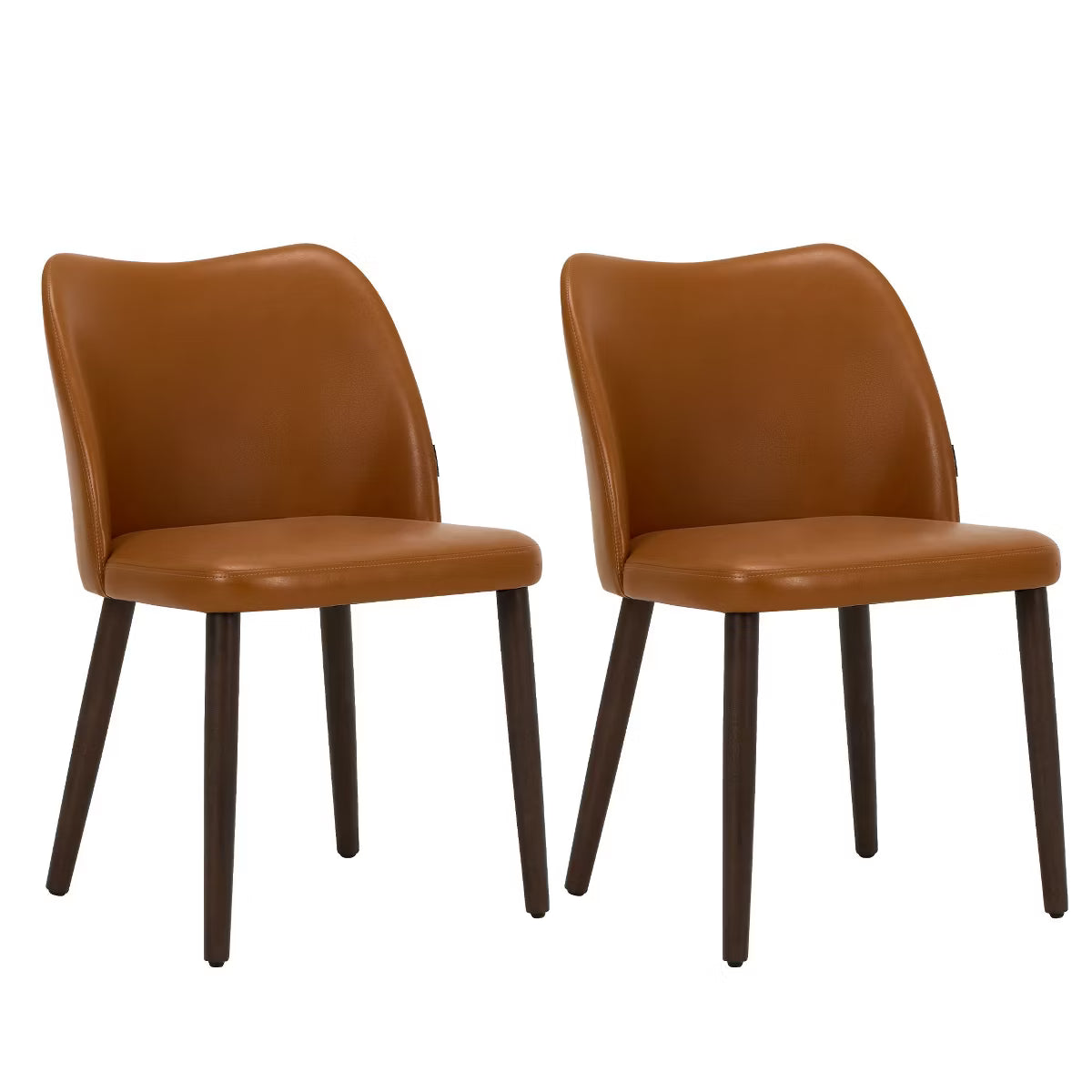 Set of 6 Wood Ergonomic Curved Dining Chairs – Modern Upholstered Chair for Kitchen