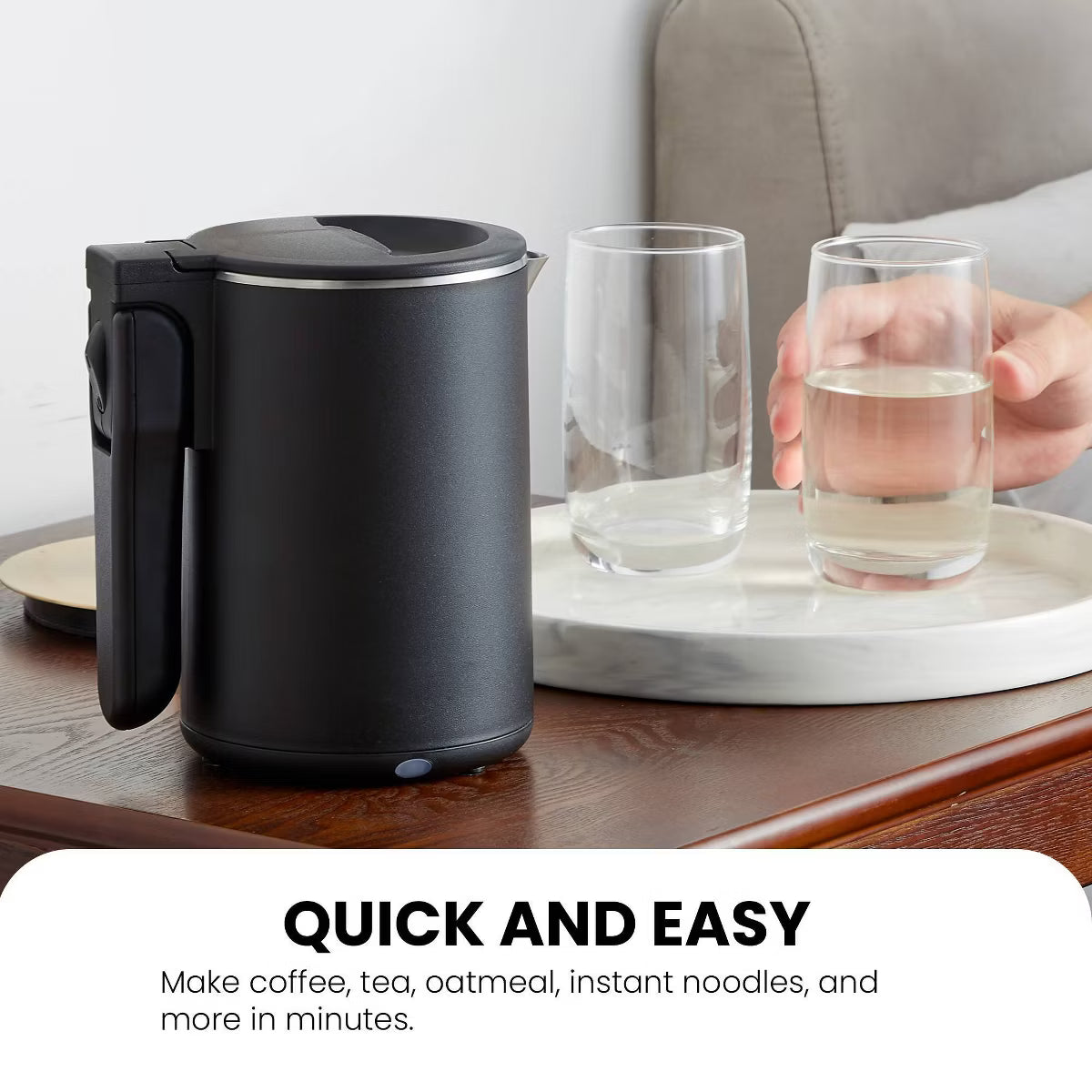 Travel Kettle – Culinvaro 20oz Dual Voltage Travel Kettle - Black