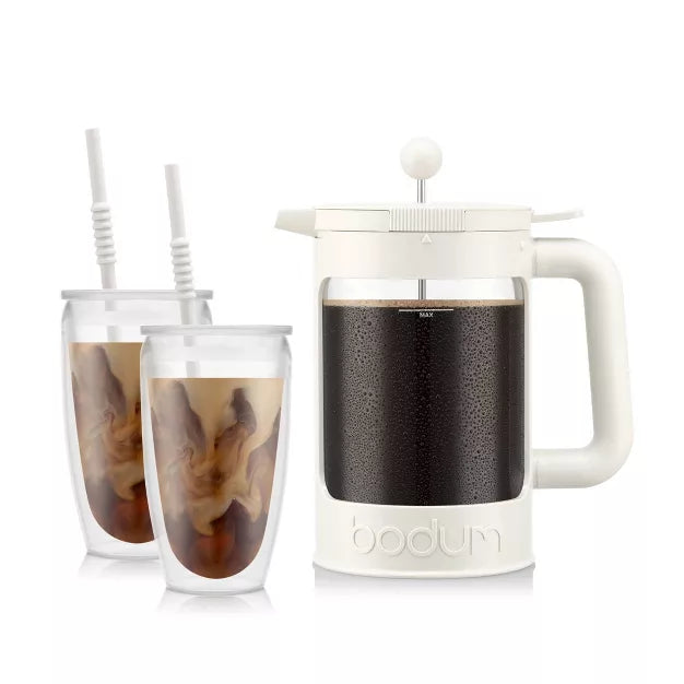 Cold Brew Coffee Maker – Cold Brew To-Go Set – White
