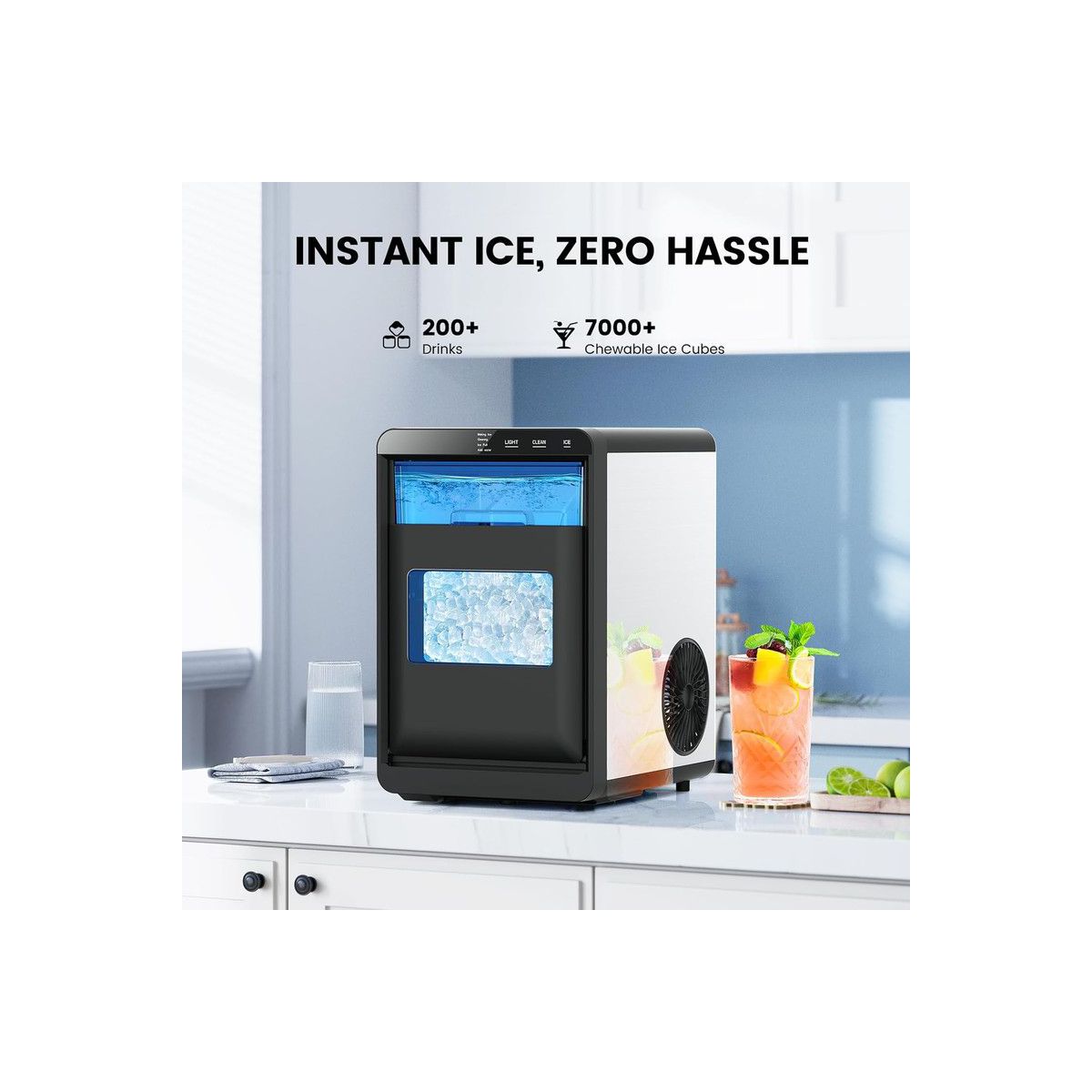 Ice Maker – Countertop Nugget Ice Maker – White