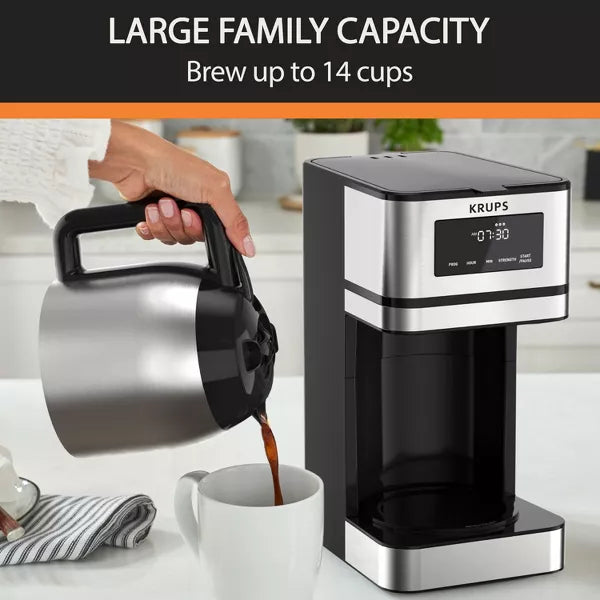 Drip Coffee Maker – 12 Cup Coffee Maker with Digital Display, Simply Brew – Stainless Steel