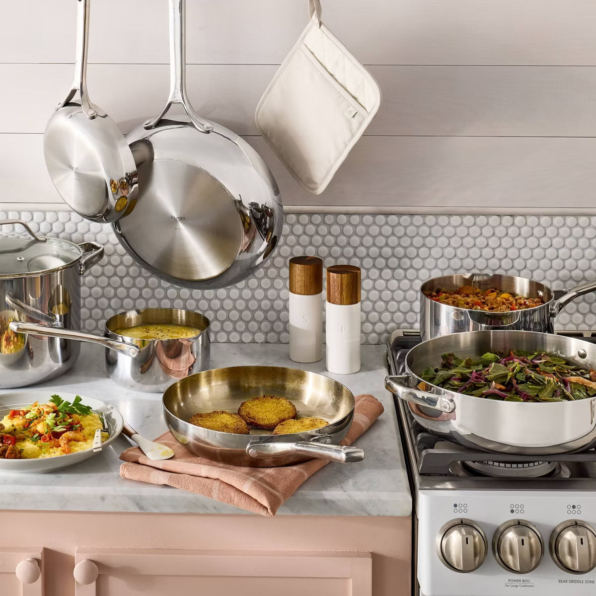Cookware Set – 12pc Cookware Set with 6pc Pan Protectors – Stainless Steel
