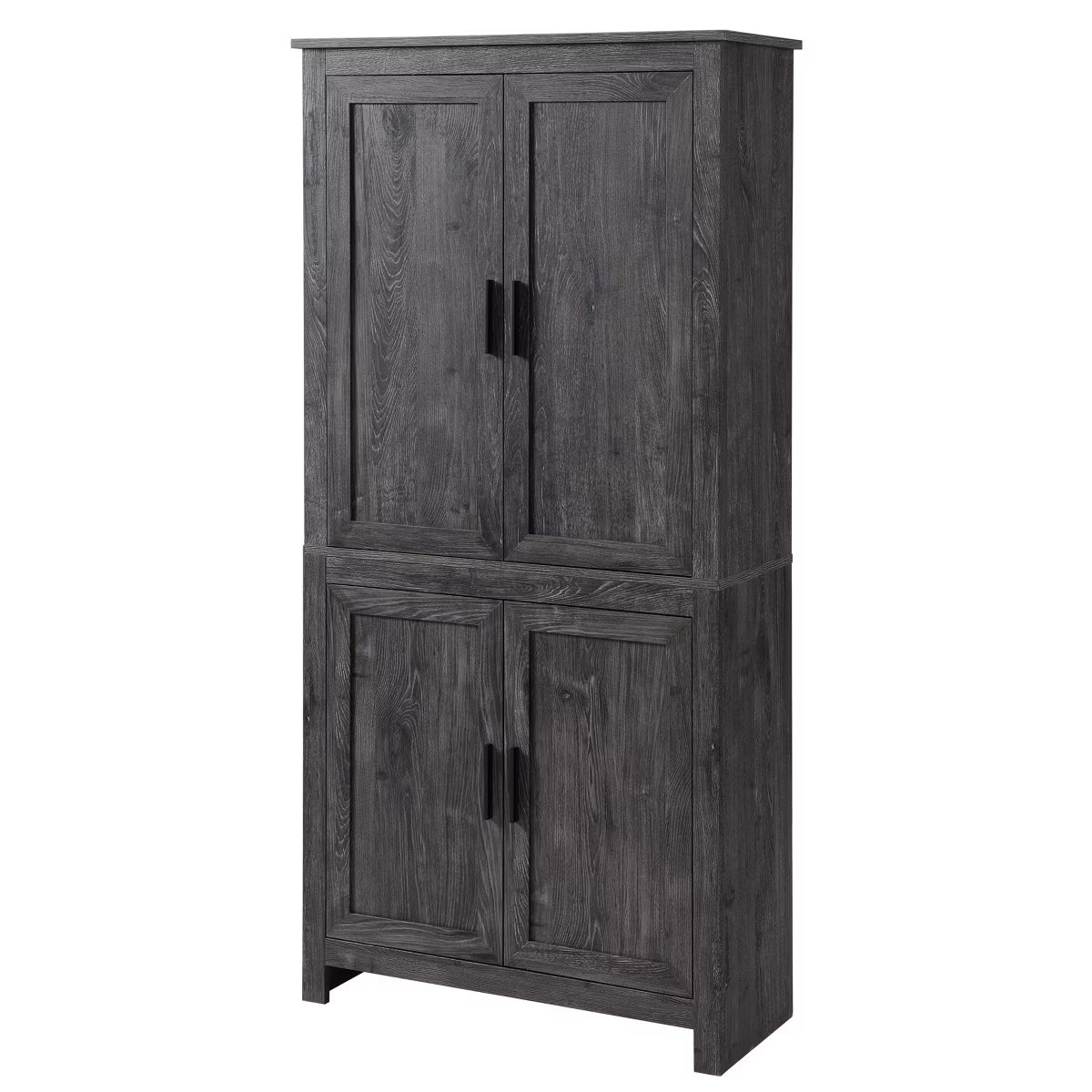 Pantry Cabinet – Culinvaro 4-Door Kitchen Pantry, Freestanding Storage Cabinet with 3 Adjustable Shelves for Kitchen, Dining or Living Room, Gray
