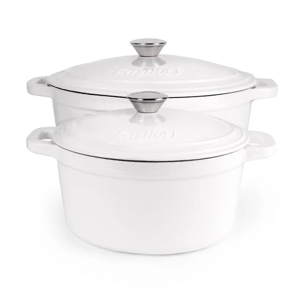 Neo 4Pc Cast Iron Cookware Set – White