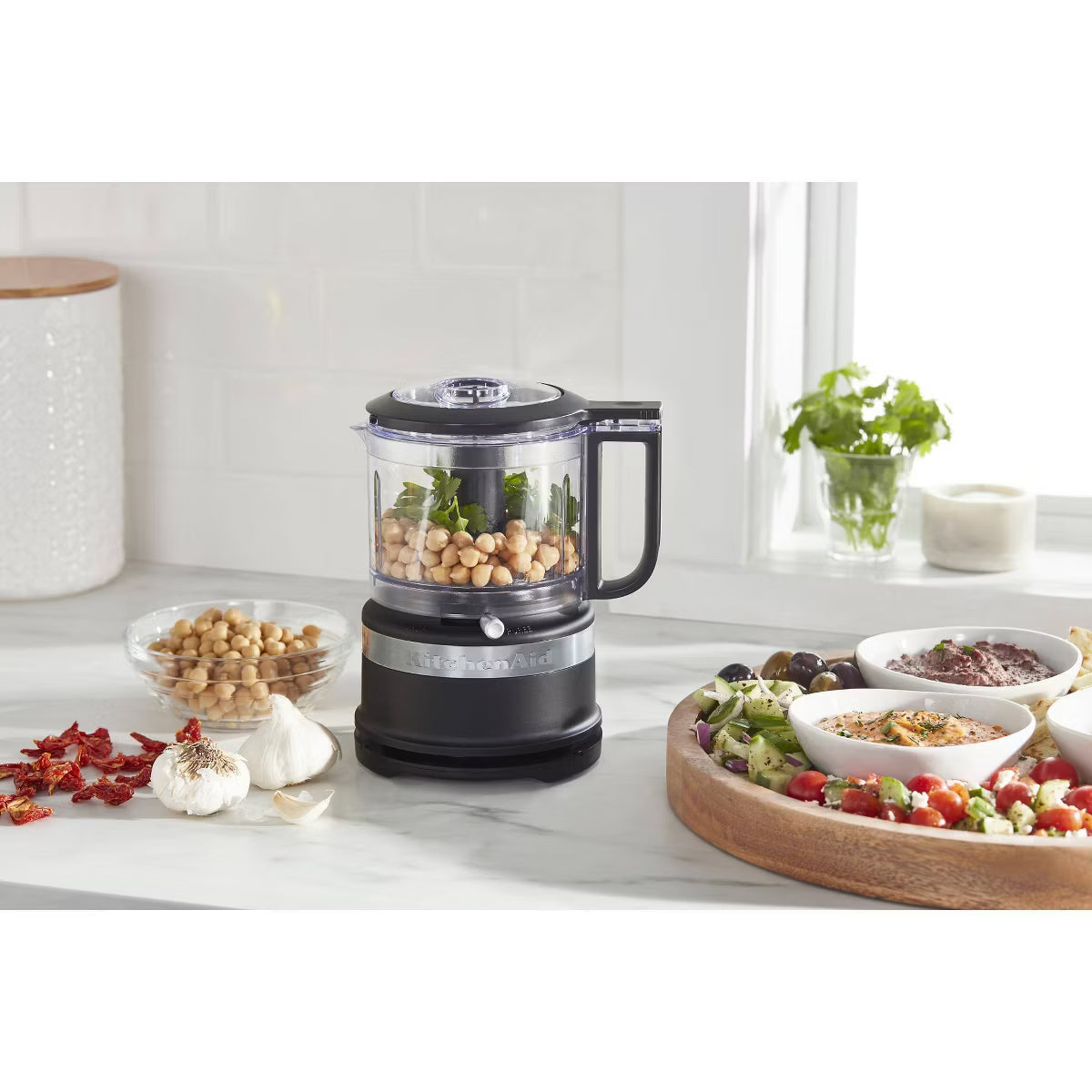 Food Processor – 2 Speeds Blades, Dishwasher-Safe Parts, 240 Watts – Black