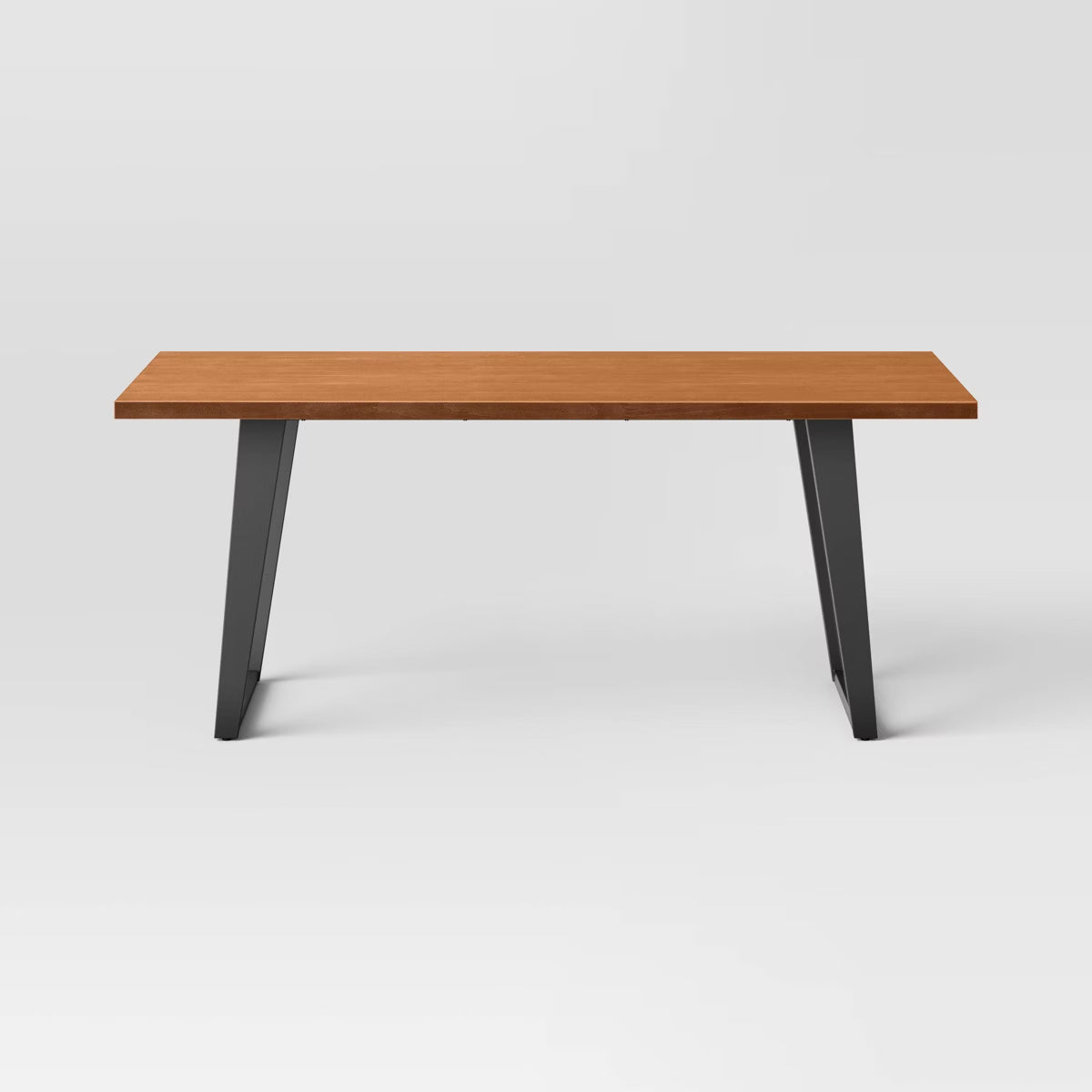 Dining Table – Culinvaro Rowan Mixed Material Rectangle Dining Table Natural Wood/Black Metal