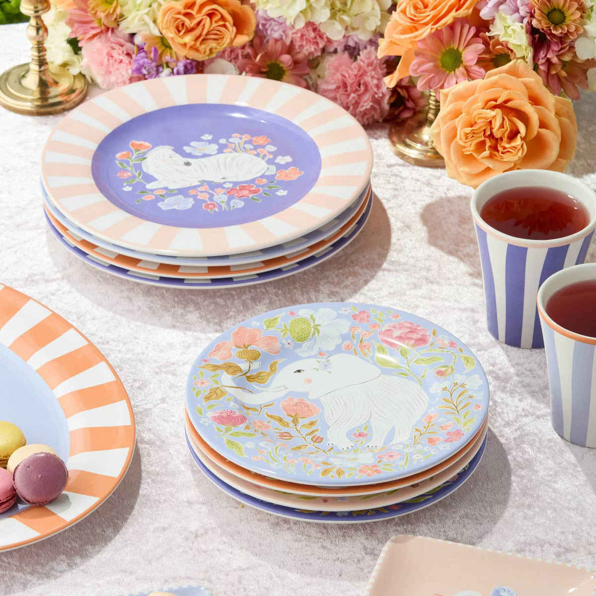 Salad Plate – Culinvaro Menagerie Set of 4 Assorted Salad Plates