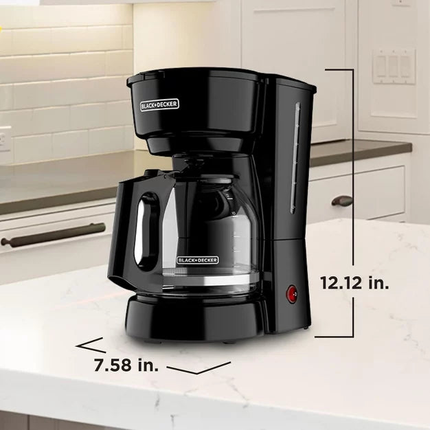 Drip Coffee Maker – 12-Cup Coffee Maker with Easy On/Off Switch – Black