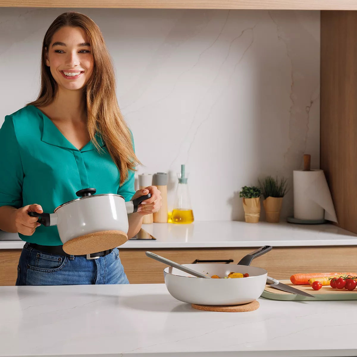 Cookware Set – Leo Glints Nonstick Ceramic 3Pc Cookware Set – 8Pc