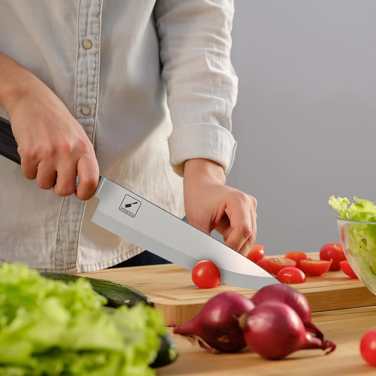 Chef Knife 8-Inch Pro Japanese Kitchen Knife 7Cr17MoV High-Carbon