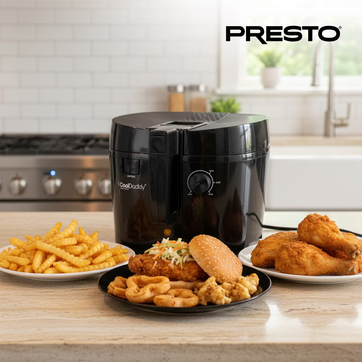 Deep Fryer – Electric Deep Fryer, Cool Touch Compact Fryer, Easy Clean – Black