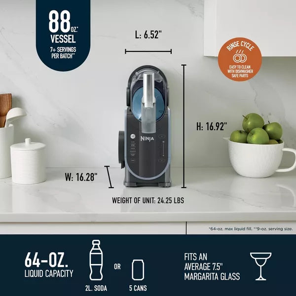 Frozen Drink Maker – FS301 SLUSHi 88 oz Frozen Drink Slushie Machine – Gray