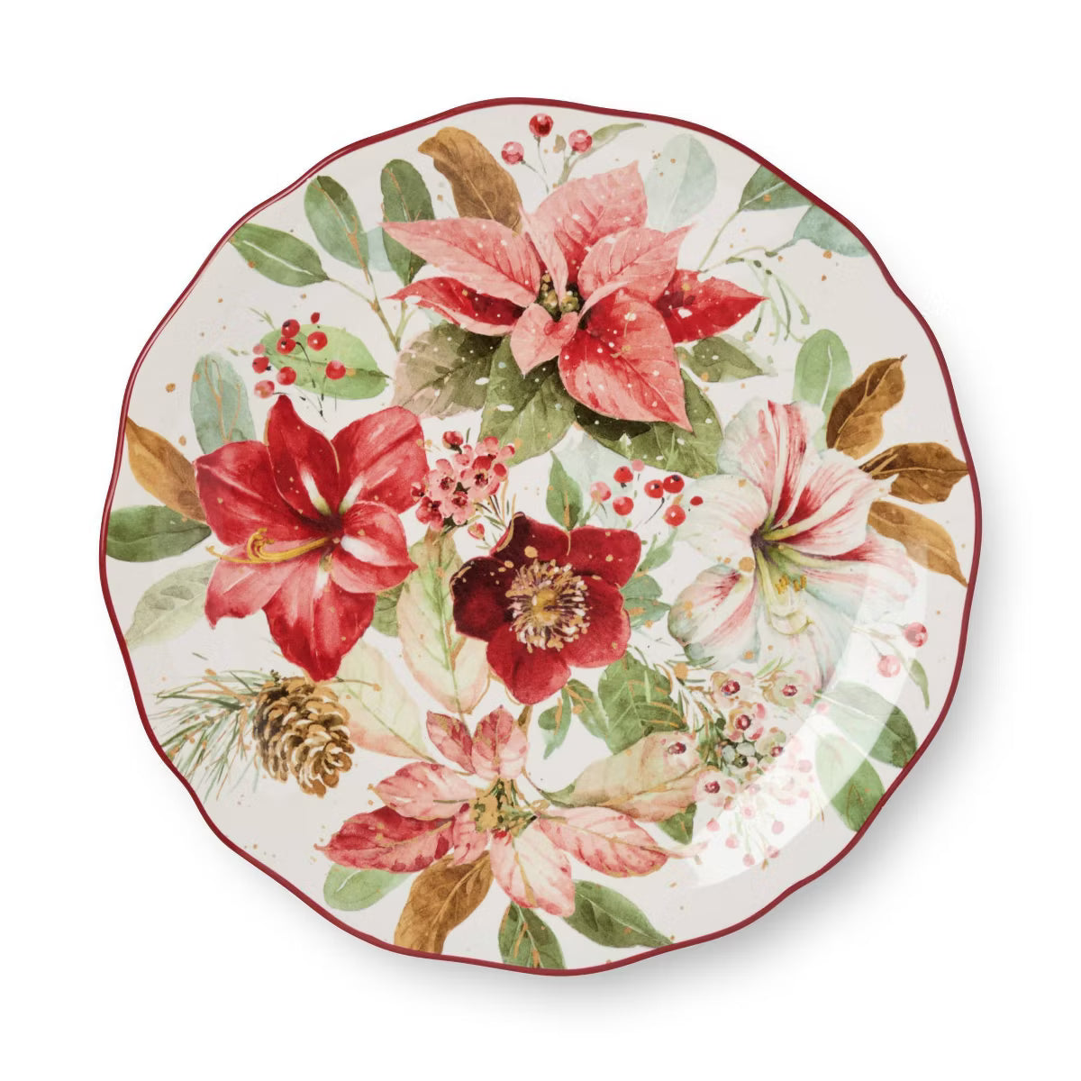 Dinner Plate – Culinvaro (Set of 4) 11" Winter Blooms Dinner Plates