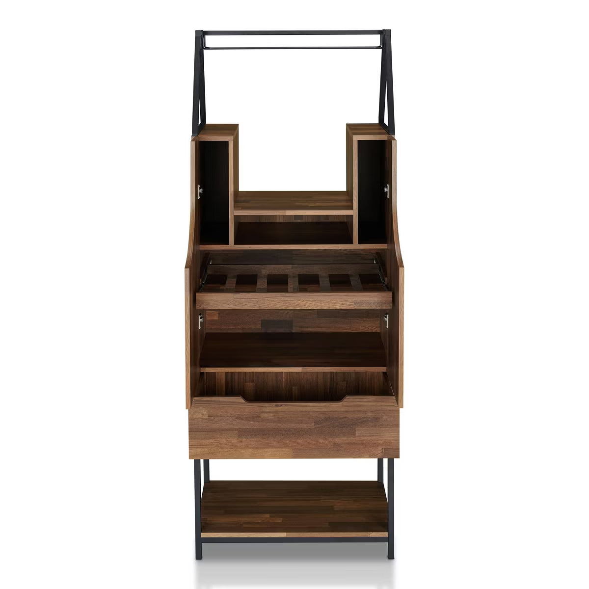 Wine Cabinet – Culinvaro Meluse Multi Storage Wine Cabinet Light Hickory