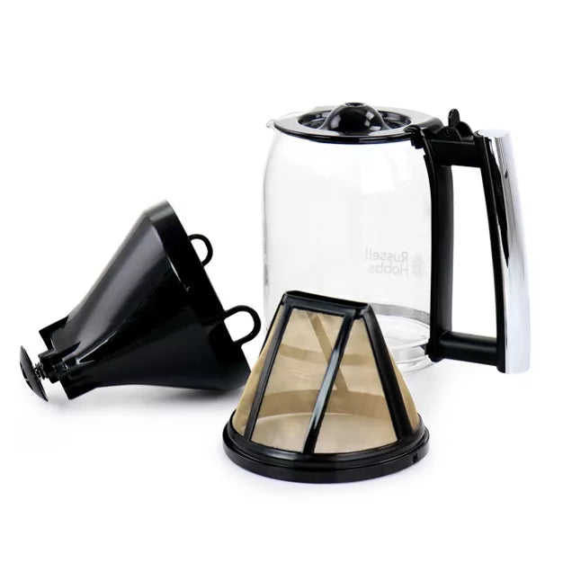 Drip Coffee Maker – Glass 8 Cup Coffeemaker – Silver And Black