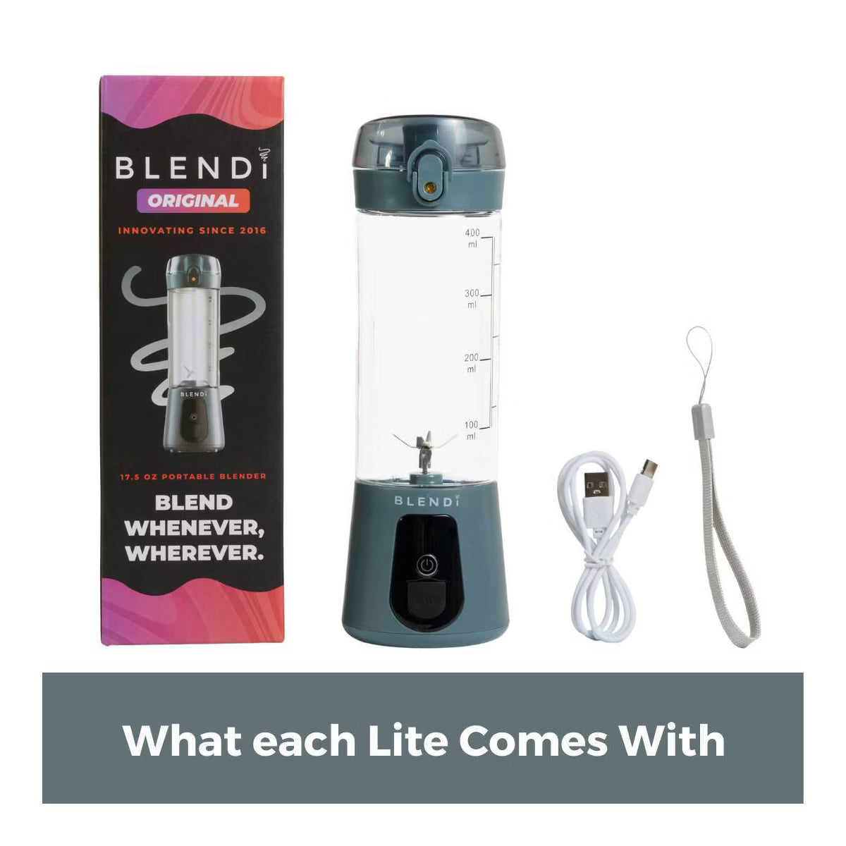 Personal Blender – Personal Blender, 17oz Capacity, 70W – Gray