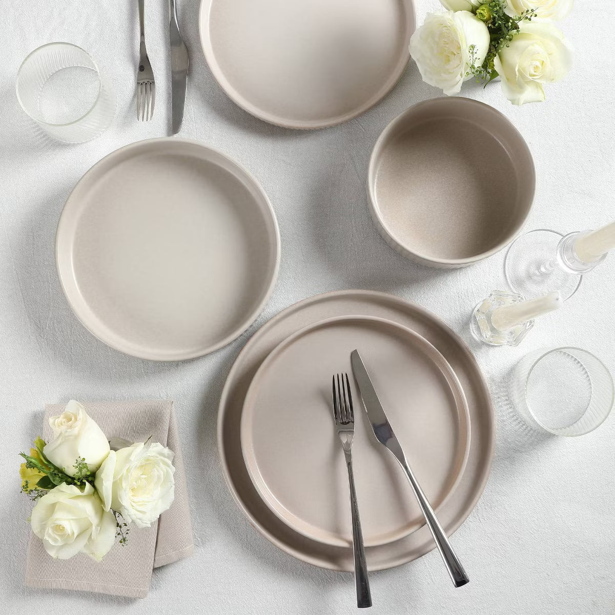 Dinner Plate – Culinvaro Set of 4 Haven Stoneware Dinner Plates Gray
