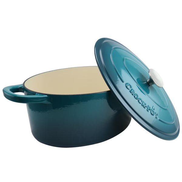 Dutch Oven – 7 Quart Enameled Cast Iron Oval Dutch Oven – Navy