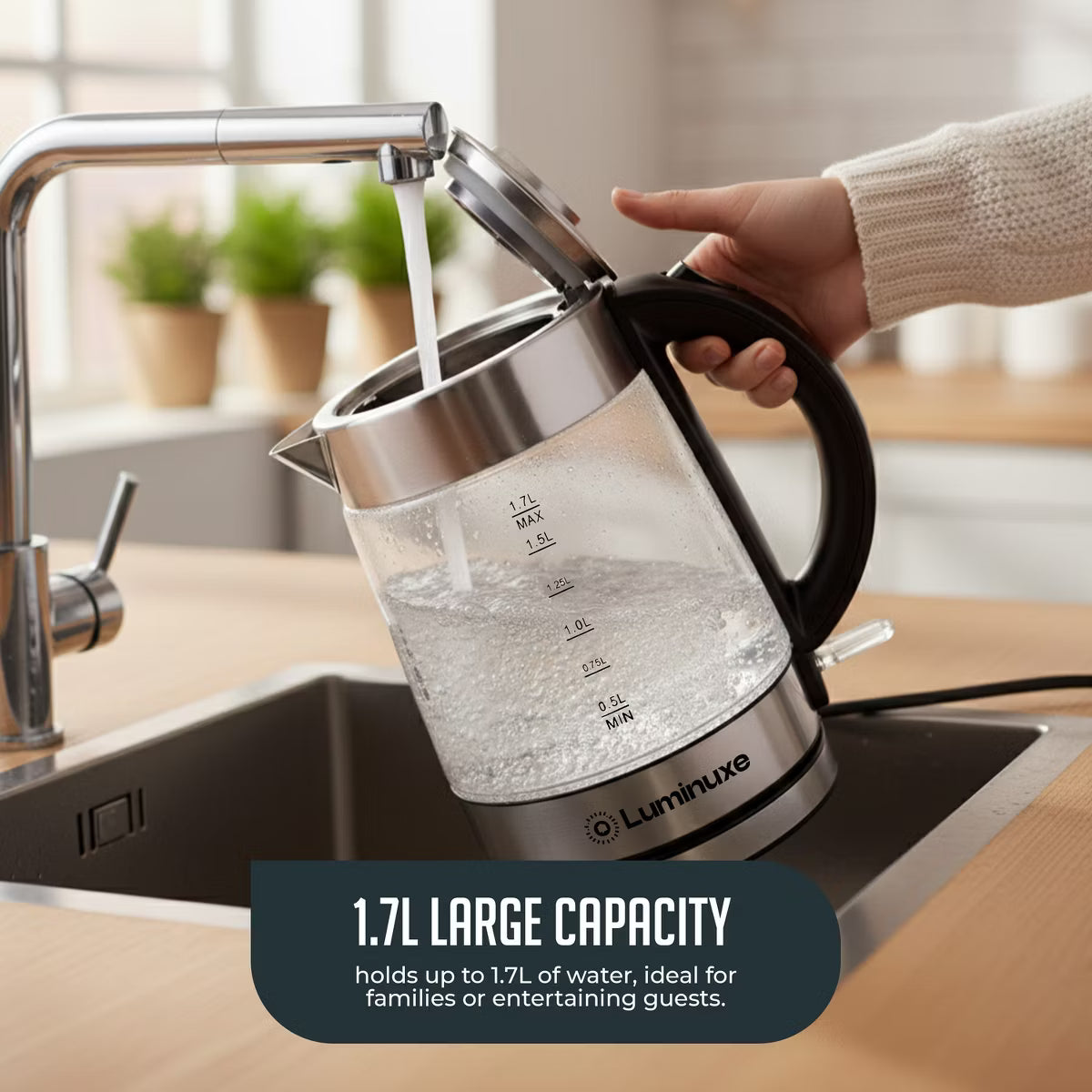 Speed-Boil Glass Electric Water Boiler & Warmer Tea Heater
