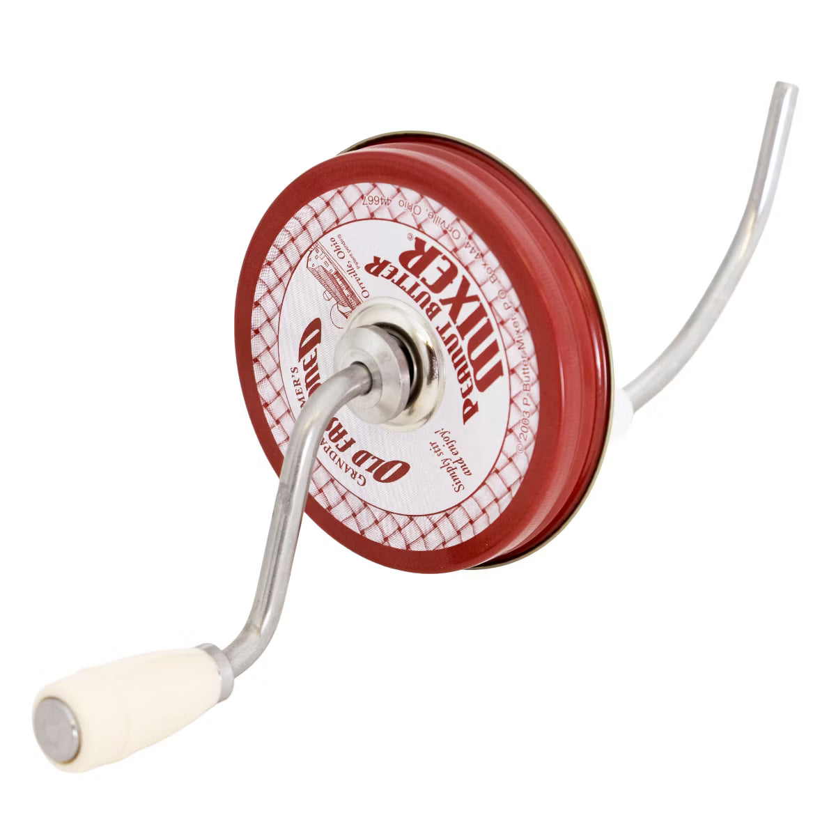 Mixer – Peanut Butter Stirrer for 16 oz Jars – Silver