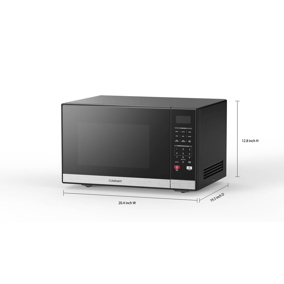 Microwave Oven – 1.2 cu ft Microwave Oven with Air Fryer: – Black