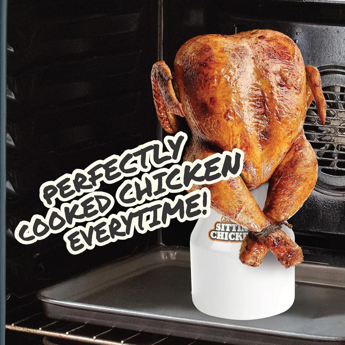 Roasting Pan – Ceramic Steamer Beer Can Roaster – White