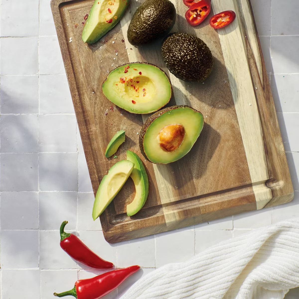Cutting Board – Culinvaro 10"x13" Reversible Acacia Wood Cutting Board Natural
