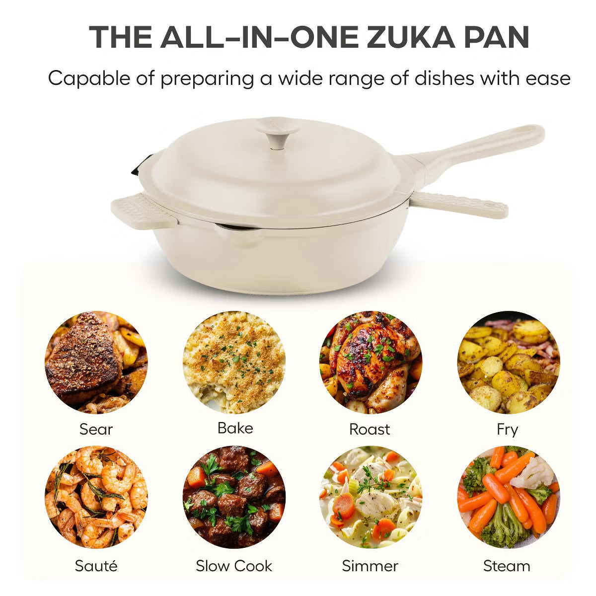 Frying Pan – Zuka Everyday Pan 8" Nonstick Multi – Cream