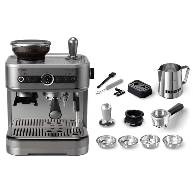 Espresso Machine – Barista Brew Semi-Automatic Espresso Machine with Milk Frother – Stainless Steel