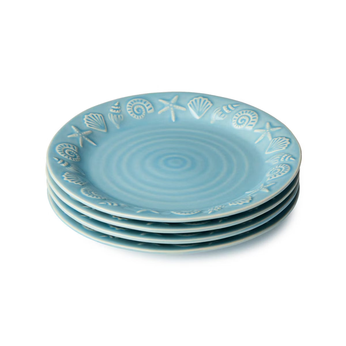 Salad Plate – Culinvaro Coastline Blue Set of 4 Salad Plates