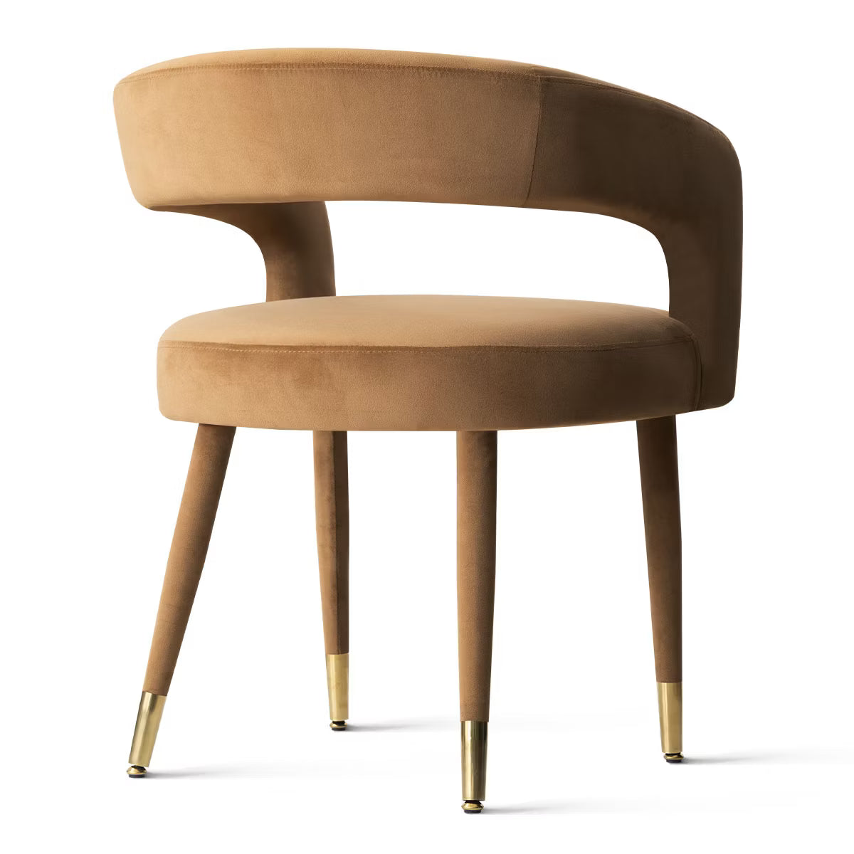 Set of 2 Modern Burgundy Velvet Accent Dining Chairs