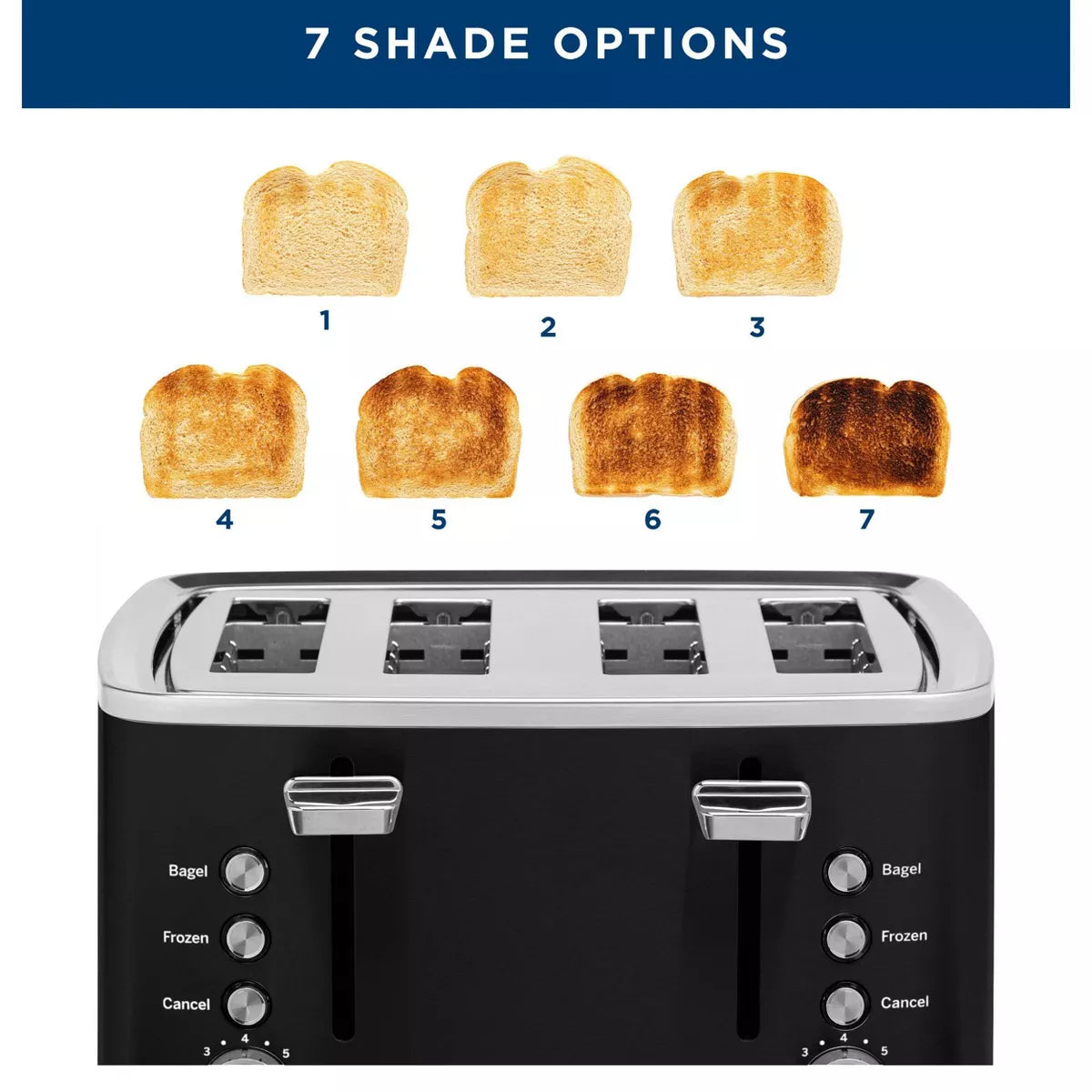 Toaster – 4 Slice Toaster – Black