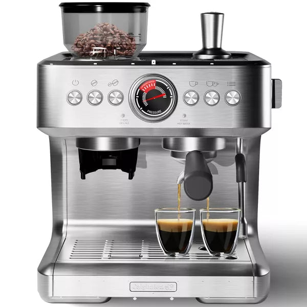 Espresso Machine – 20 Bar Professional Coffee Machine with 2.8L Removable Water Tank – Sliver