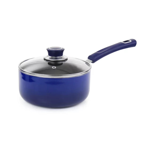 Cookware Set – 7 Piece Non Stick Aluminum Cookware Set – Blue
