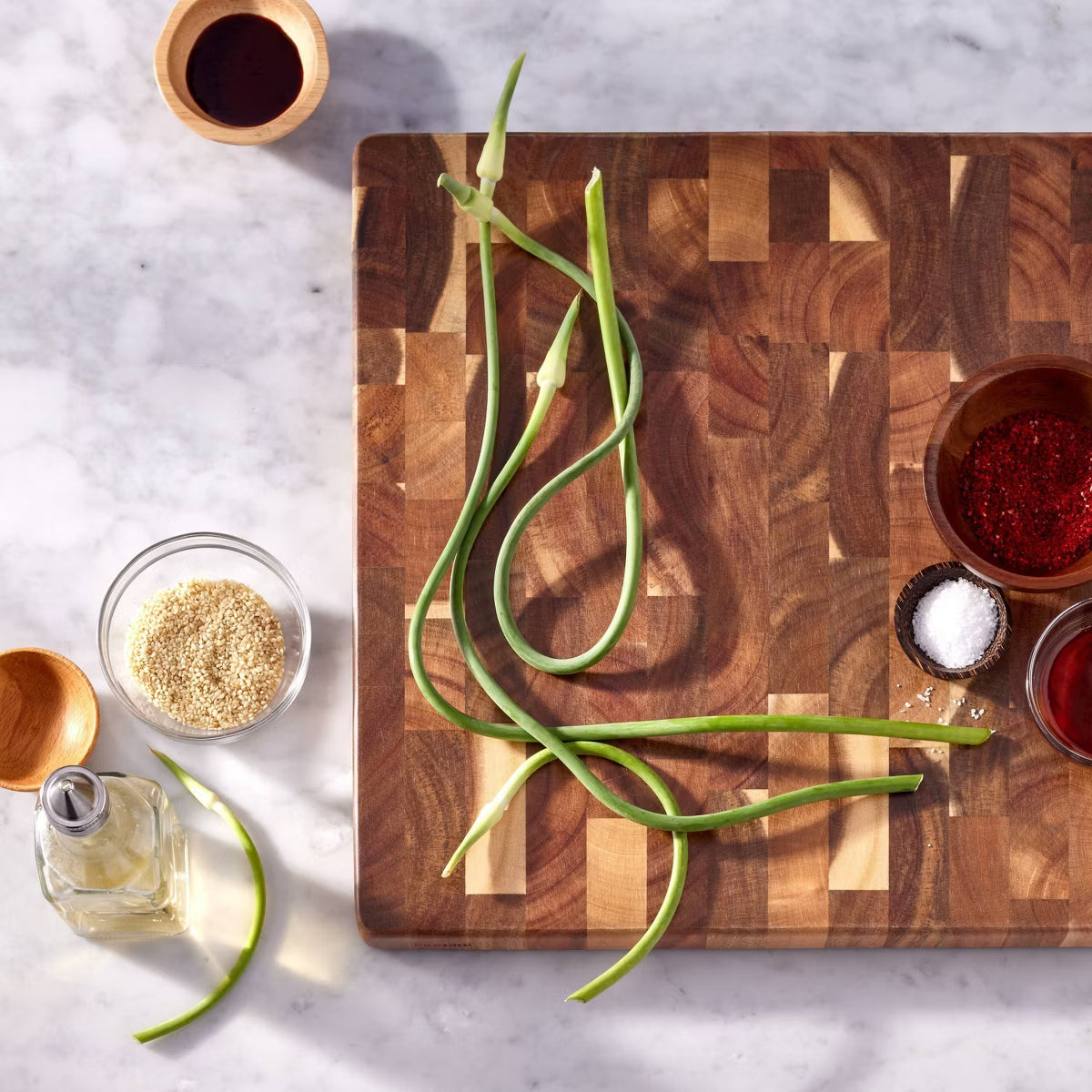 Cutting Board – Culinvaro 14"x14" End Grain Acacia Wood Cutting Board Natural