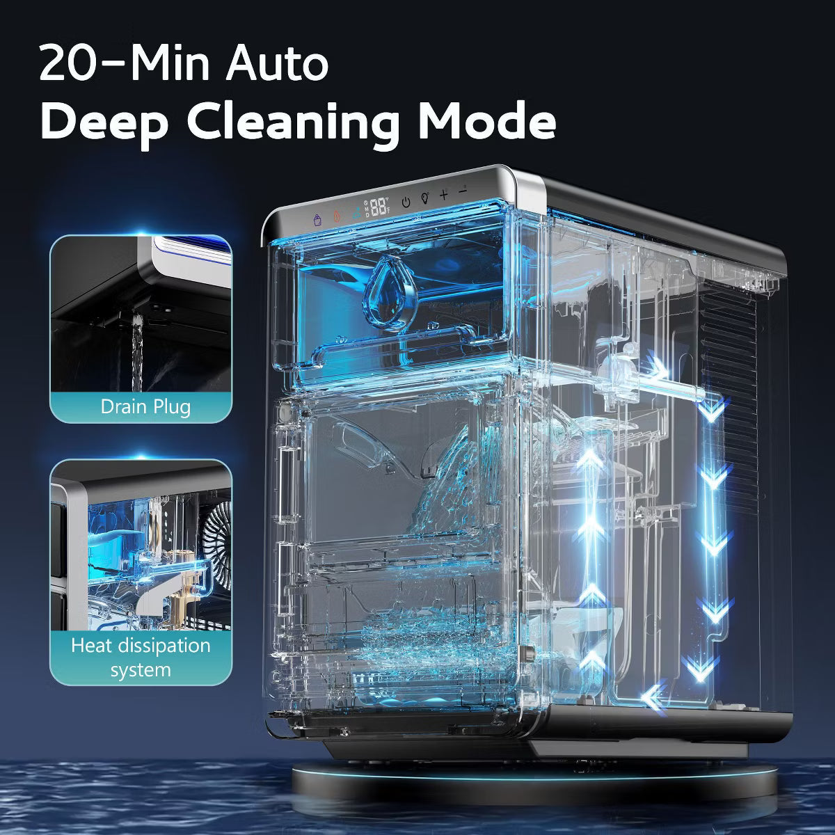 Ice Maker – Crescent Ice Maker Countertop, 30lbs/24H – White