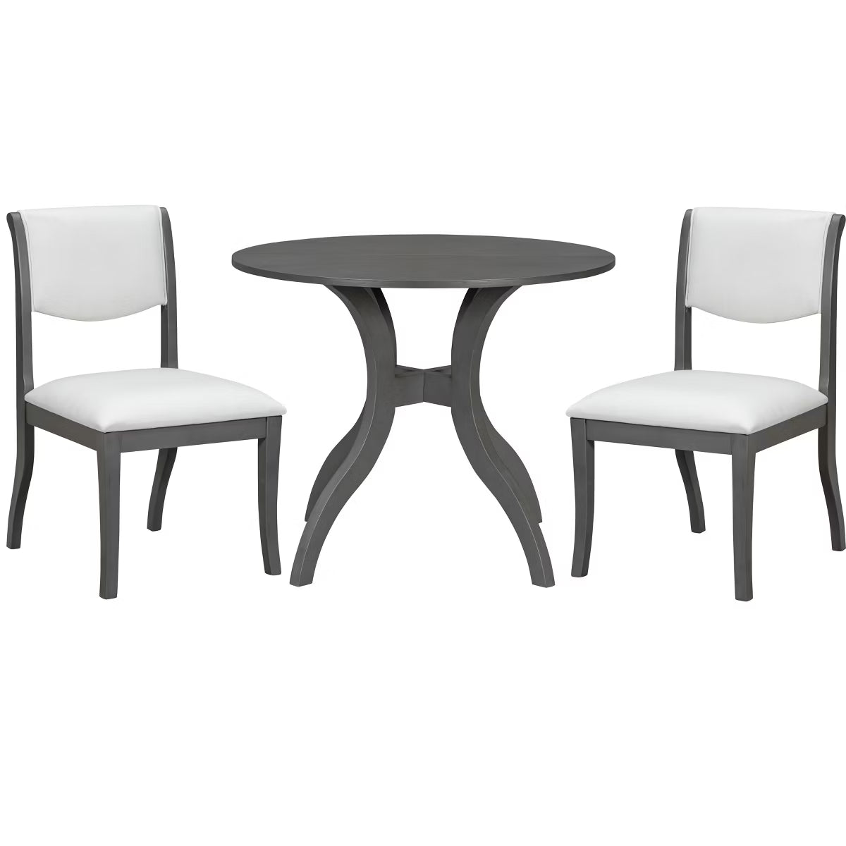 3 Piece Round Dining Table Set for 2