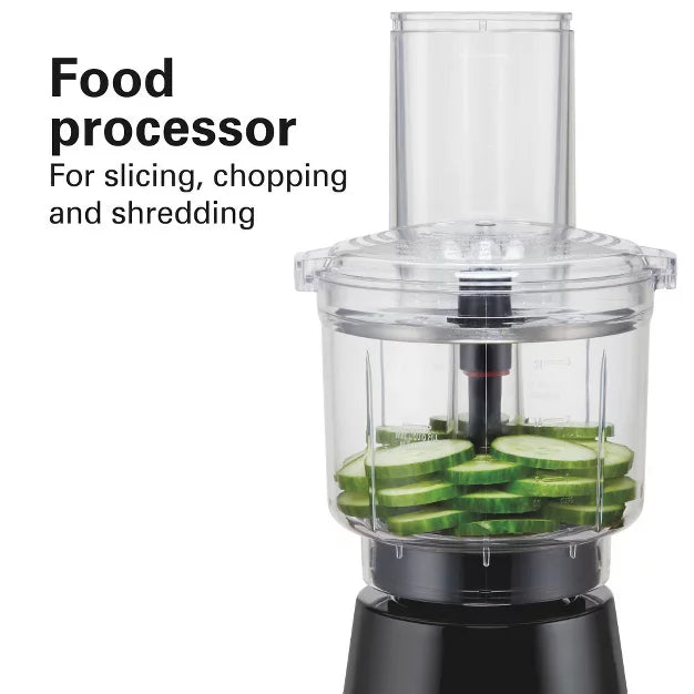Countertop Blender – Kitchen System 3-in-1 Blender with 52oz Food Processor Glass – Black
