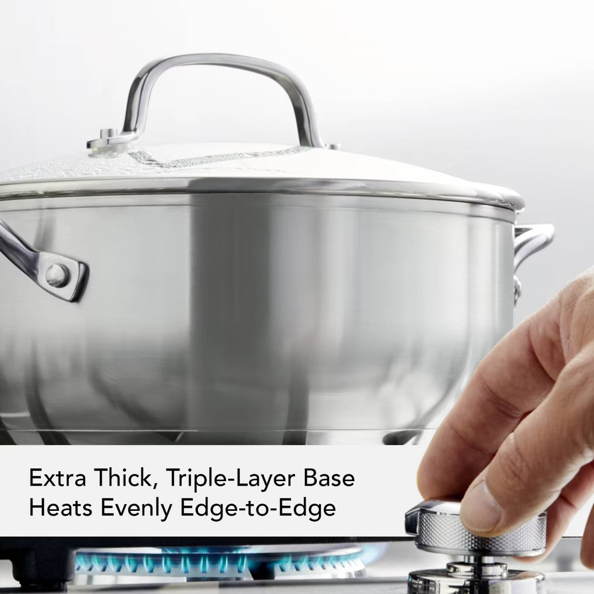 Casserole Dish – 4qt Casserole with Lid: Round Baking Dish – Silver