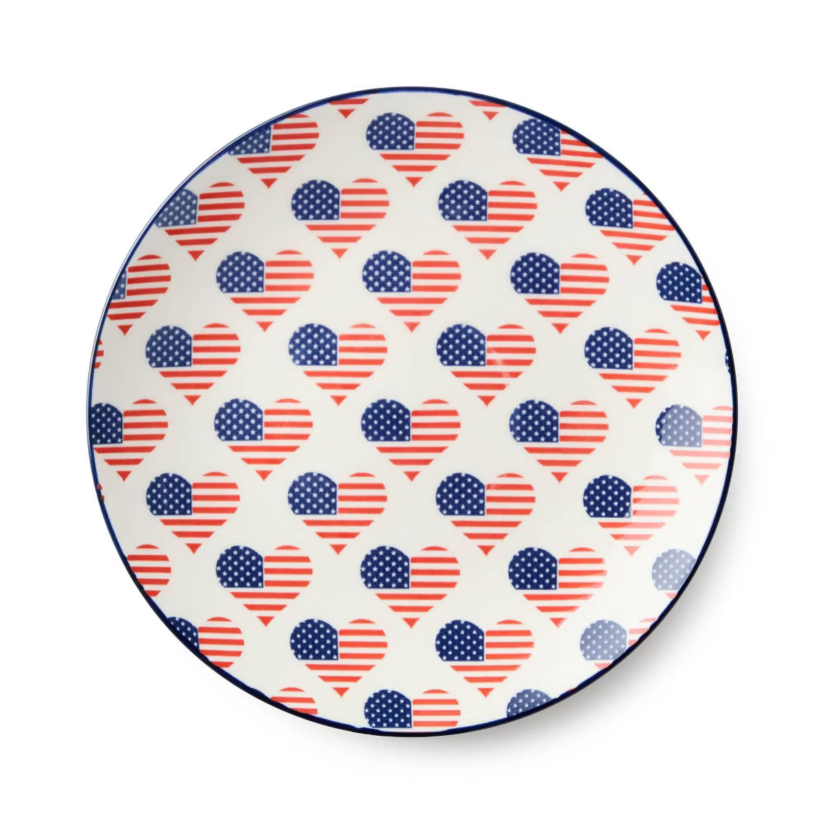 Salad Plate – Culinvaro Patriotic Pad Print Set of 6 Salad Plates