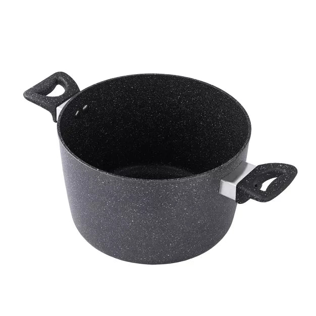 Stock Pot – Style Cooking Pot with Glass Lid – Black