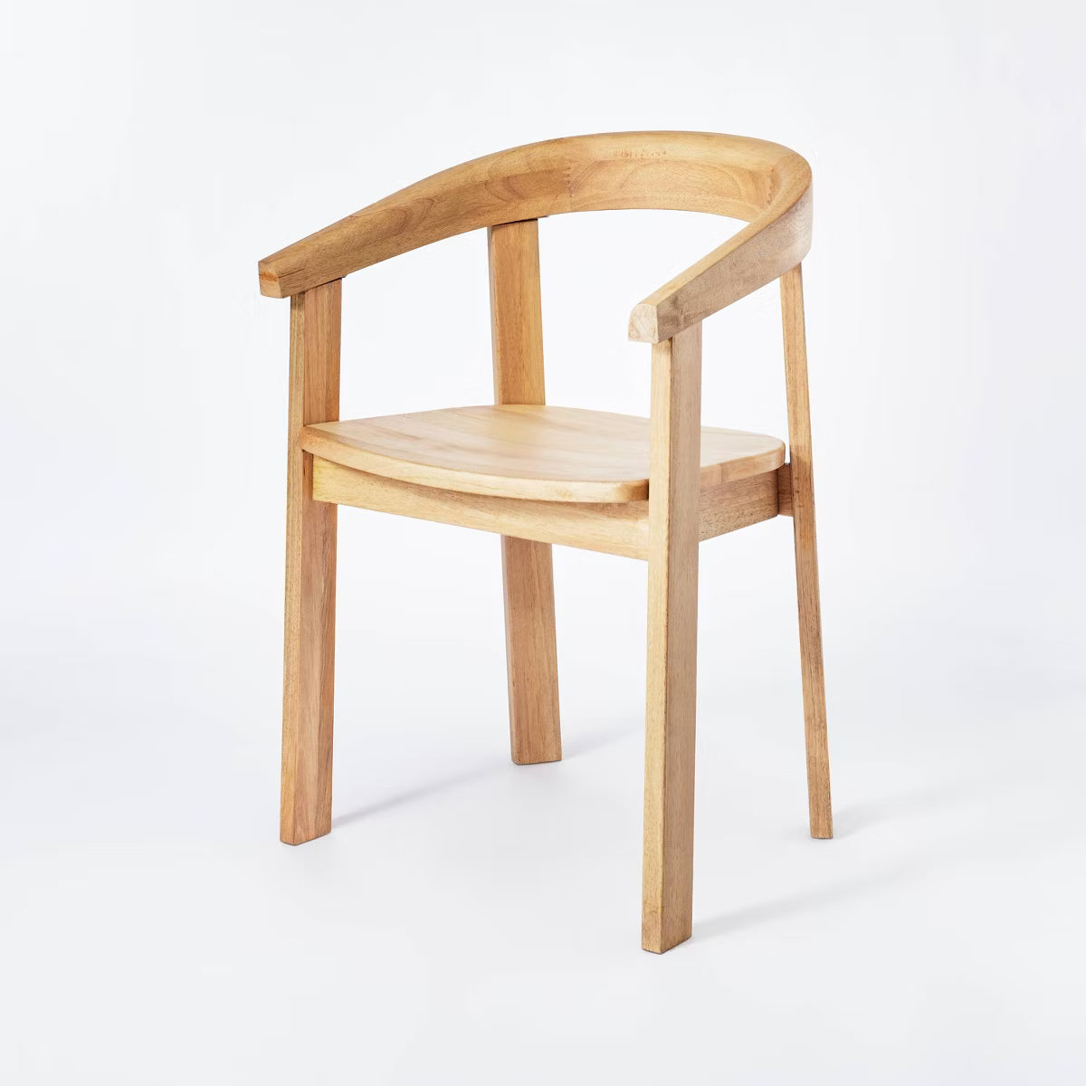 Terra Solid Wood Curved Back Dining Chair Black