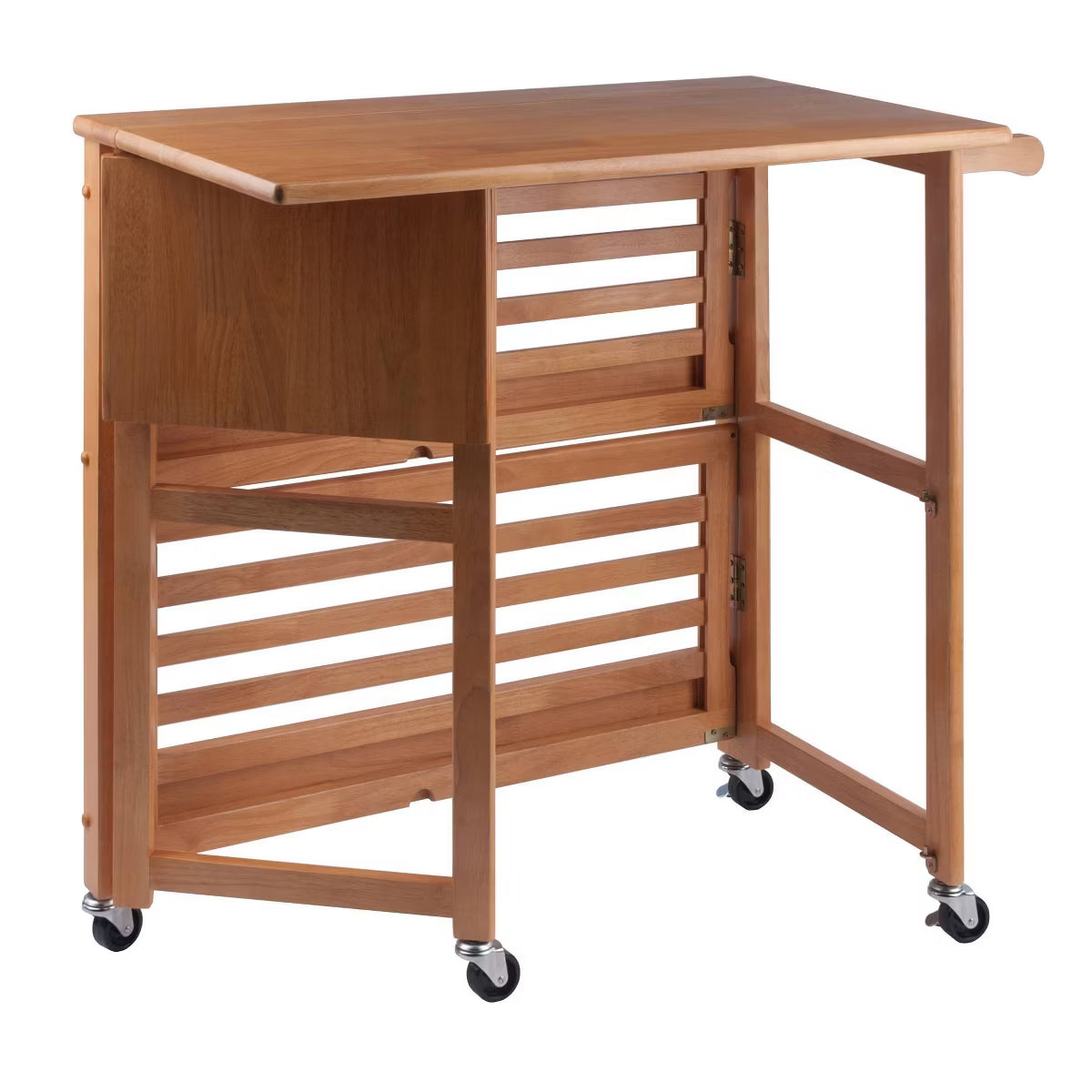 Storage Cart – Culinvaro Foldable Cart Wood/Light Oak