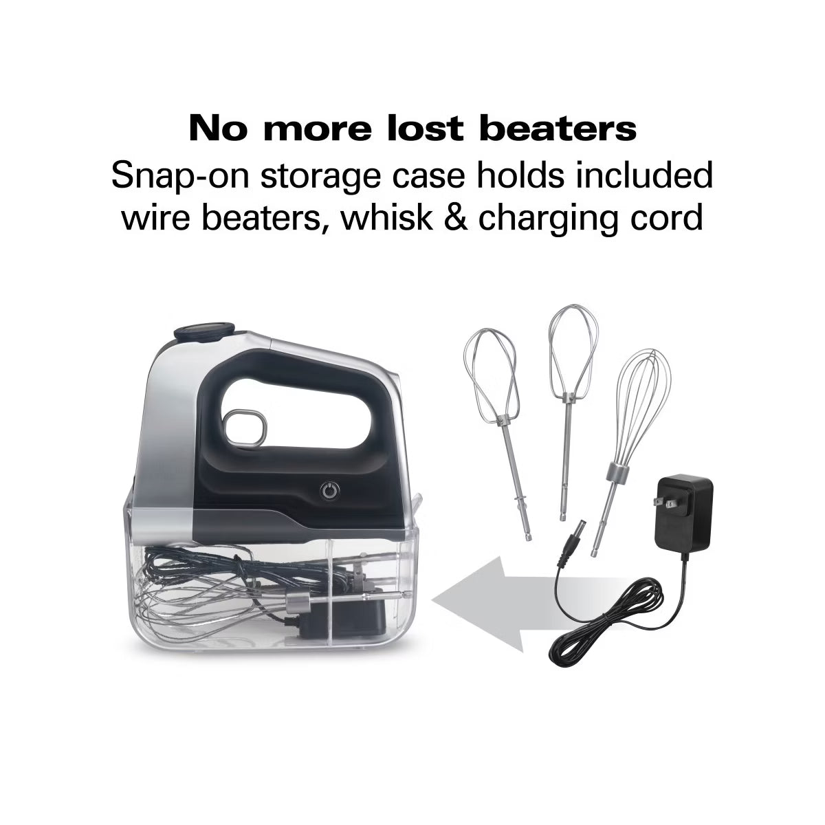 Hand Mixer – Professional Cordless Hand Mixer with Infinite Speed – White